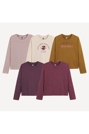 Pack of 5 Long Sleeve T-Shirts
