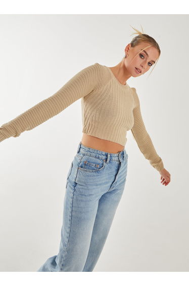 Cropped Knitted Jumper