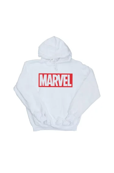 Marvel Comics Boys Classic Logo Hoodie - White