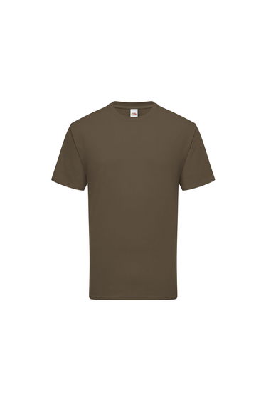 Fruit Of The Loom Mens Iconic Premium Ringspun Cotton T-Shirt - Truffle Brown