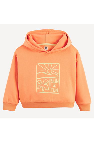 Hoodie with Sun and Fun Print