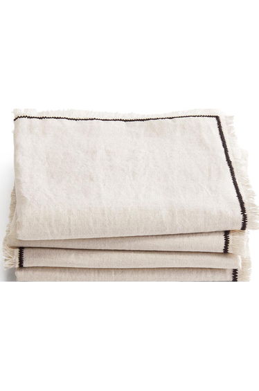 Set of 4 Menorca Linen Cotton Napkins