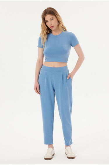 Round Neck Basic Crop Top