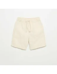 Plain Shorts with Elasticated Waist ECRU