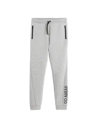 Slogan Print Joggers in Cotton Mix - 2