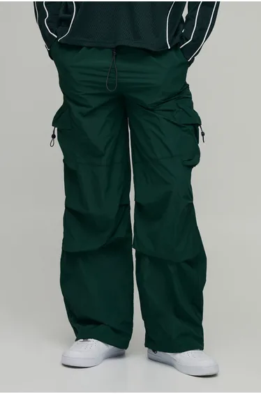 بنطلون بوهو مان أخضر بقصة مستقيمة