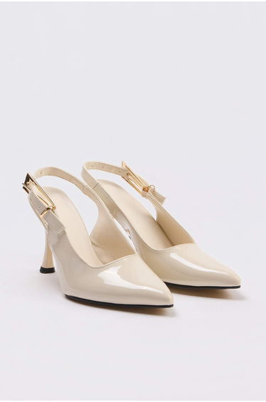 Cream 9 cm Women's Classic Heeled Shoes