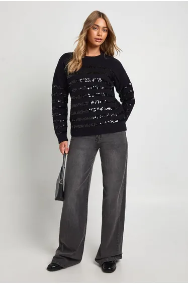 سترة بوهو أسود بأكمام طويلة