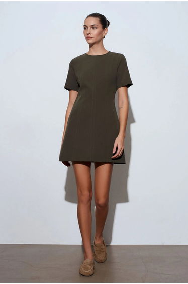 Dilvin Mini Shift Dress With Zipper
