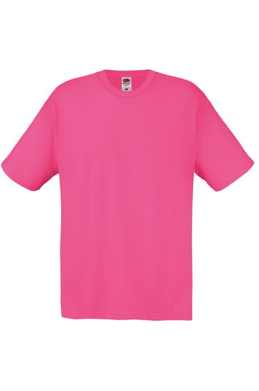 Fruit Of The Loom Mens Screen Stars Original Full Cut Short Sleeve T-Shirt - Fuchsia