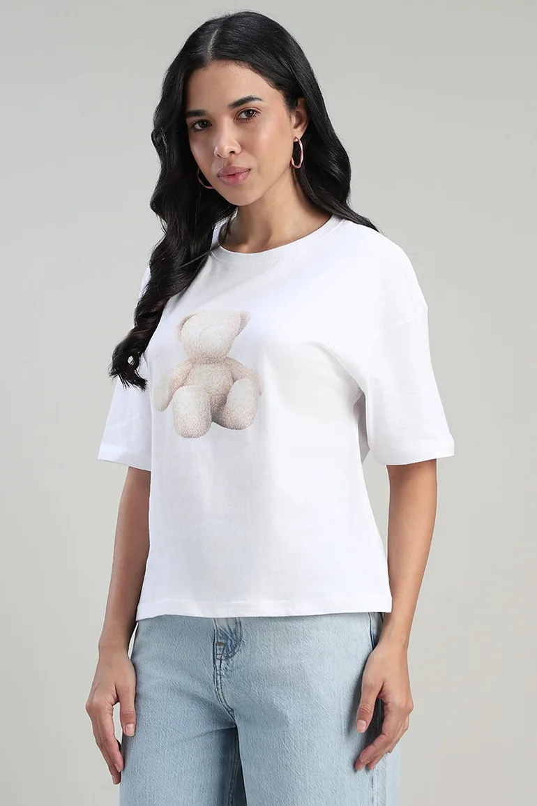 Printed Short Sleeve T Shirt - 1