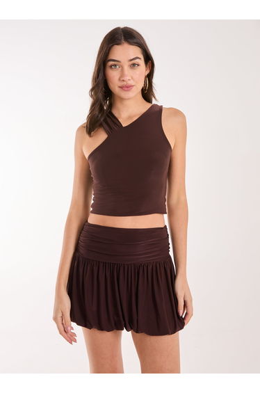 Asymmetric Strap Crop Top