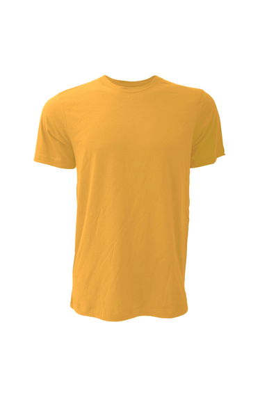 Canvas Unisex Jersey Crew Neck T-Shirt / Mens Short Sleeve T-Shirt - Mustard