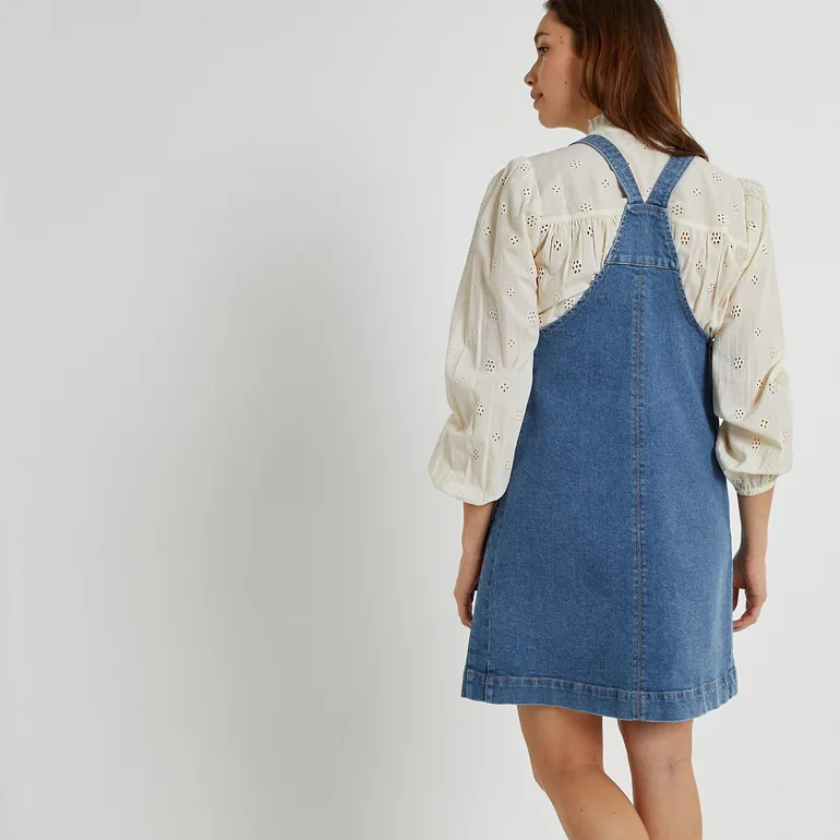 maternity denim dungaree dress MANGO - Maternity Denim dungarees Medium Blue