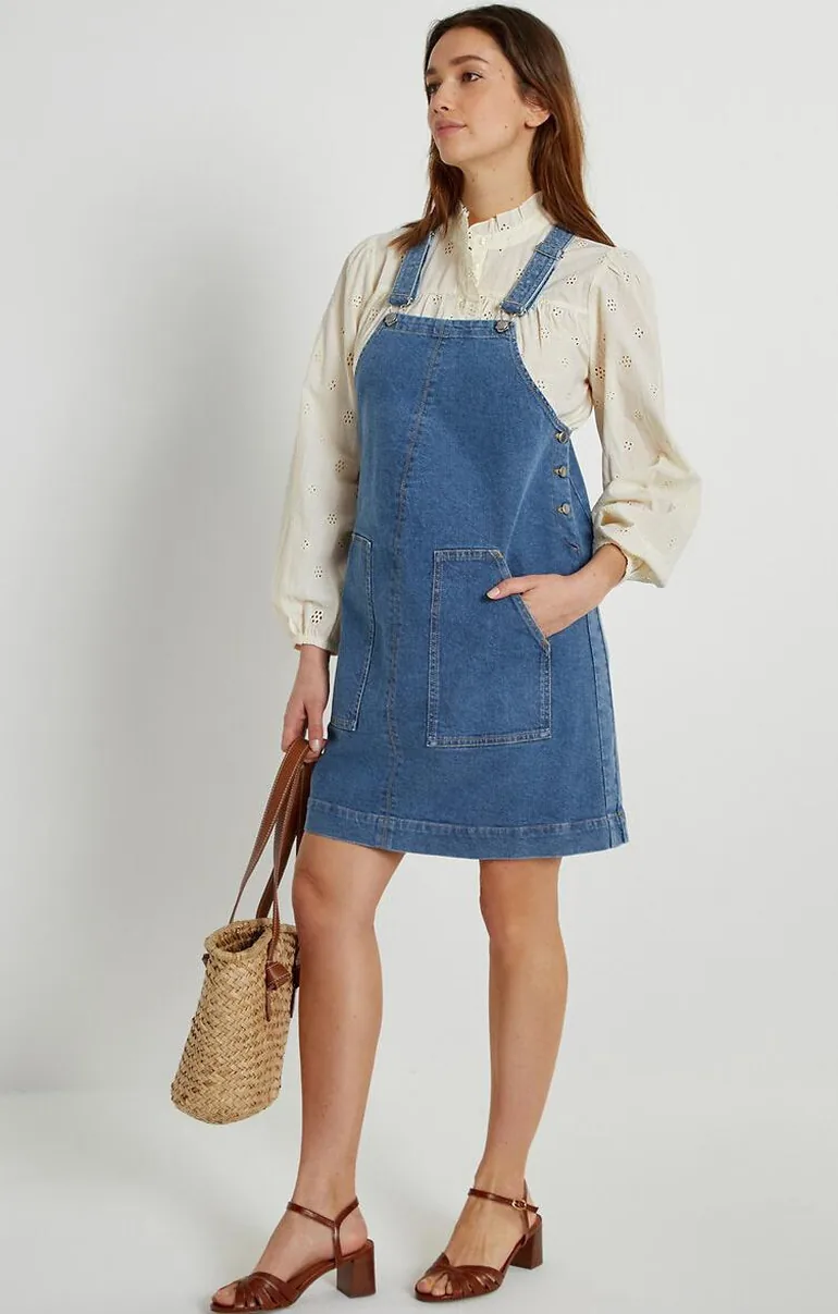 Shop Denim Maternity Dungaree Dress Online in Oman Shop Denim Maternity Dungaree Dress Online in Oman