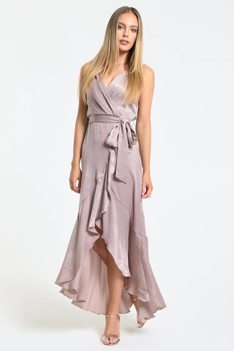 what is an elegant dress BODYCON DUSTY PINK MAXI DRESS | CULT MIA