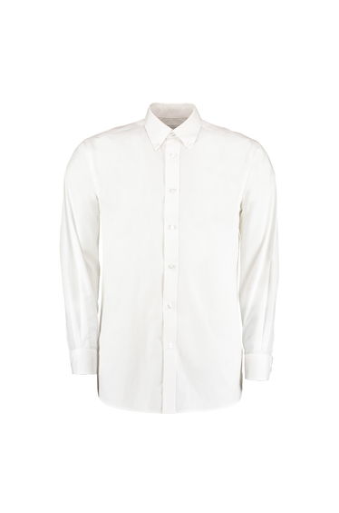 Kustom Kit Mens Workforce Long Sleeve Shirt - White