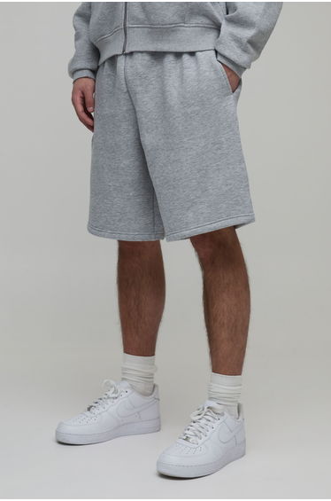 Basic Baggy Fit Jersey Short - grey marl
