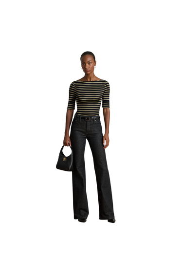 Ralph Lauren Womens/Ladies Judy Striped Tailored T-Shirt - Black/Gold