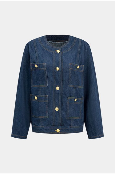 Denim Button Pocket Outerwear