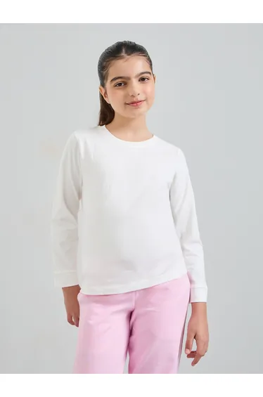 Teen Unisex Regular Fit Long Sleeves Cotton T-Shirt