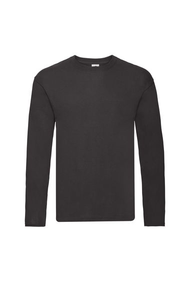 Fruit of the Loom Mens Original Long-Sleeved T-Shirt - Black
