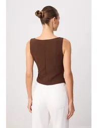 Brown Blouse - 3