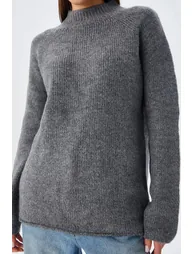 Mixray Thick Knit Half Turtleneck Sweater - 2