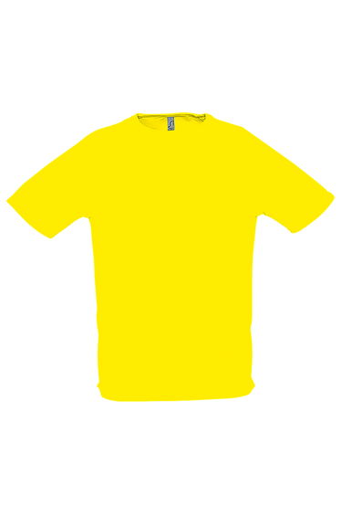 SOLS Mens Sporty Short Sleeve Performance T-Shirt - Lemon