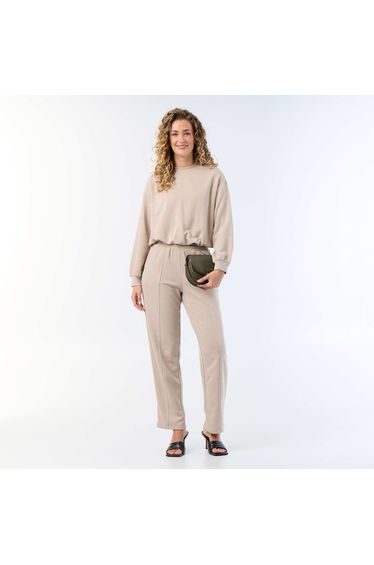 Balloon French Terry Sweatshirt BEIGE