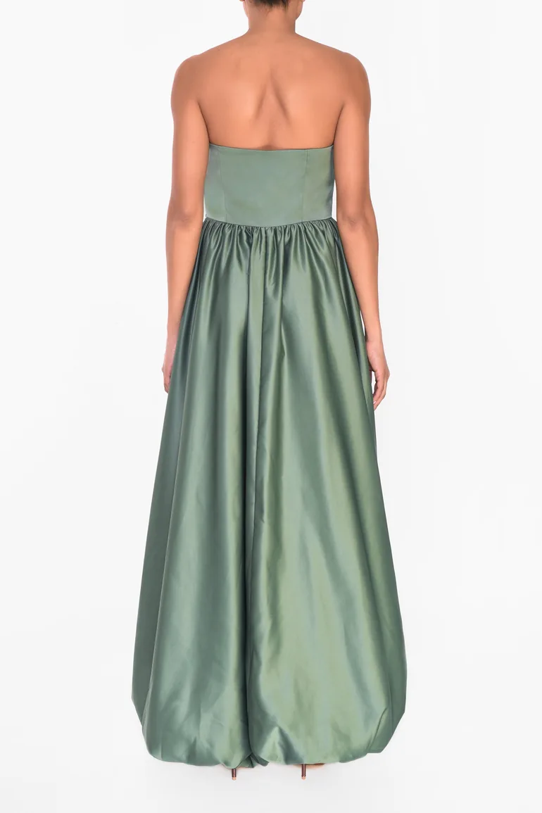 formal 1950s dresses 2PS White Cape With Green Spaghetti Strap 1950S Dress Set, Green / S