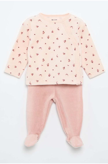 2-piece Velour Pyjamas PINK