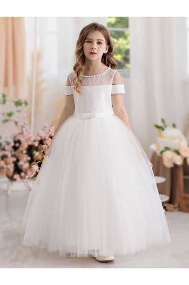 Bow Detail Cold Shoulder Lace Insert Dress