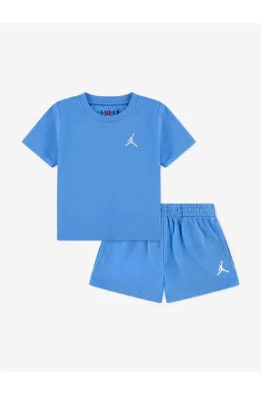 Jordan Baby Boys MJ Brooklyn Essential Fleece Short Set in Blue