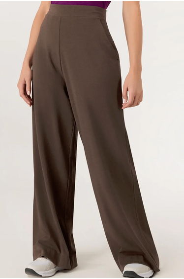 Jersey Palazzo Pants - SEASONAL CHOCOLATE