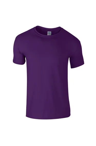 Gildan Mens Short Sleeve Soft-Style T-Shirt - Purple