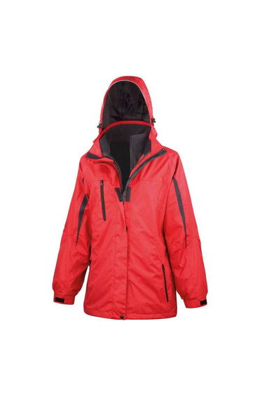 Result Womens/Ladies Journey 3 in 1 Soft Shell Jacket - Red/Black