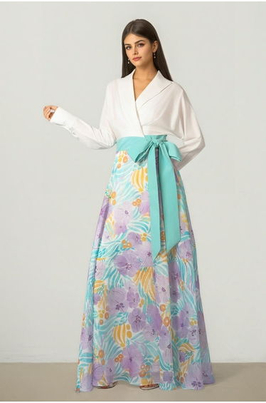 Floral Jacquard Dress