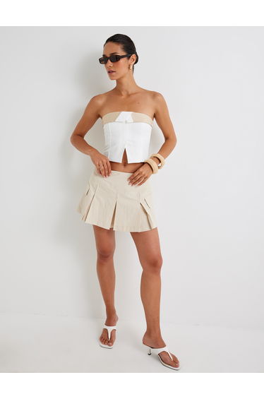 Pleated Mini Skirt