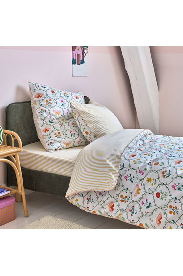 Fitted Sheet in 50% Recycled Cotton for 25cm Mattress, Emily product thumbnail 3