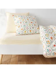 Fitted Sheet in 50% Recycled Cotton for 25cm Mattress, Emily