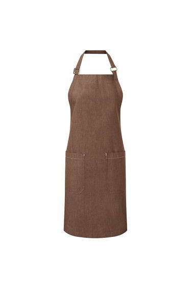Premier Organic Cotton Full Apron - Brown Denim