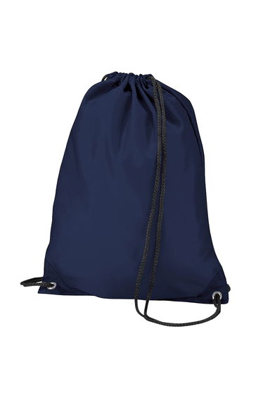 BagBase Budget Water Resistant Sports Gymsac Drawstring Bag (11L) (Pack of 2) - Navy