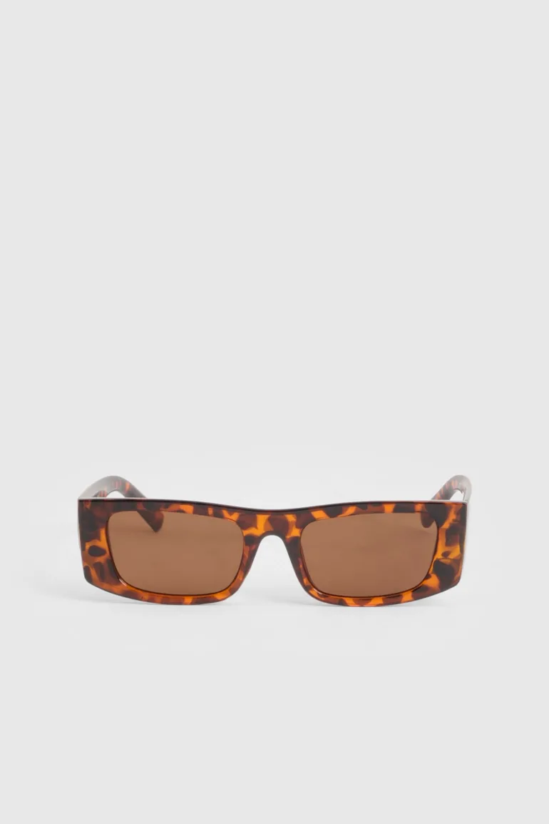 نظارة شمسية مستطيلة - بني - 2