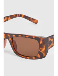 نظارة شمسية مستطيلة - بني - 3