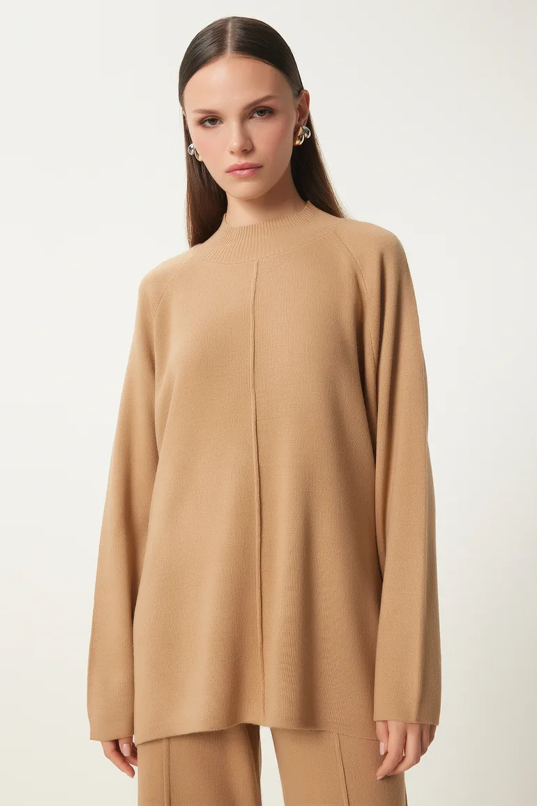 Women's biscuit chic knitwear sweater pants set - 2