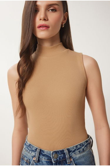 Women's Biscuit Turtleneck Cotton Knitted Blouse