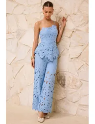 Lace One Shoulder Cut Out Asymmetrical Hem Cami Top