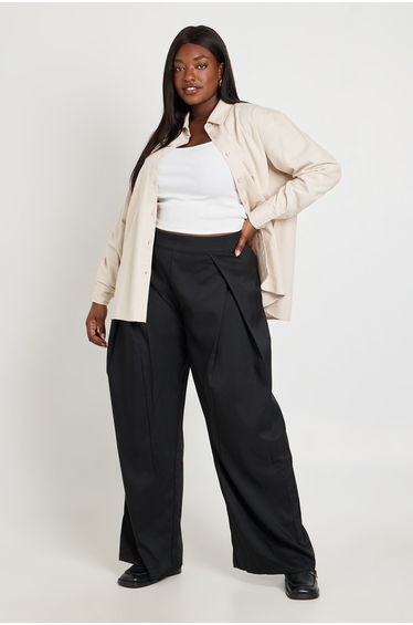 Plus Chambray Oversized Shirt - ecru