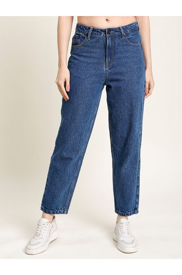 Women Classic Tapered Fit High-Rise Jeans